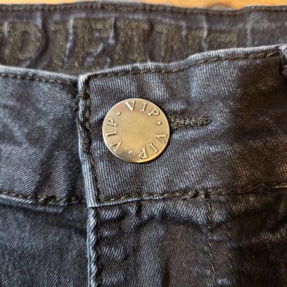 V.I.P. Wide Leg High Rise Black Jeans Size 9/10 - Picture 7 of 8